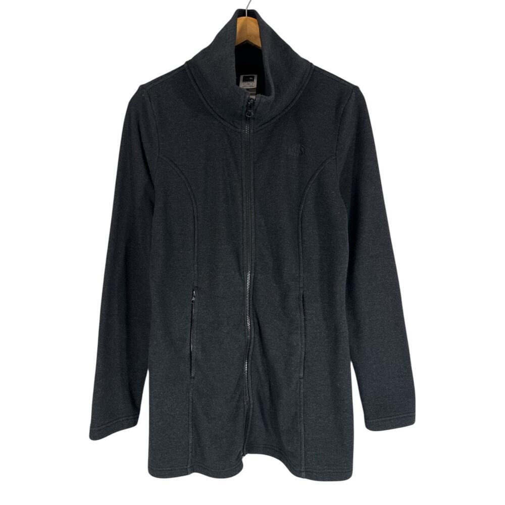 The North Face Women’s L Black Stretch Fleece Full Zip Jacket Longline